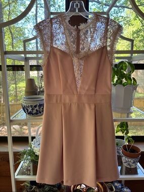 BCBG Generation Pink Lace Back Dress
